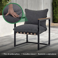 Thumbnail for Sala Exterior Juego Para Jardín Exterior Silver Textilene