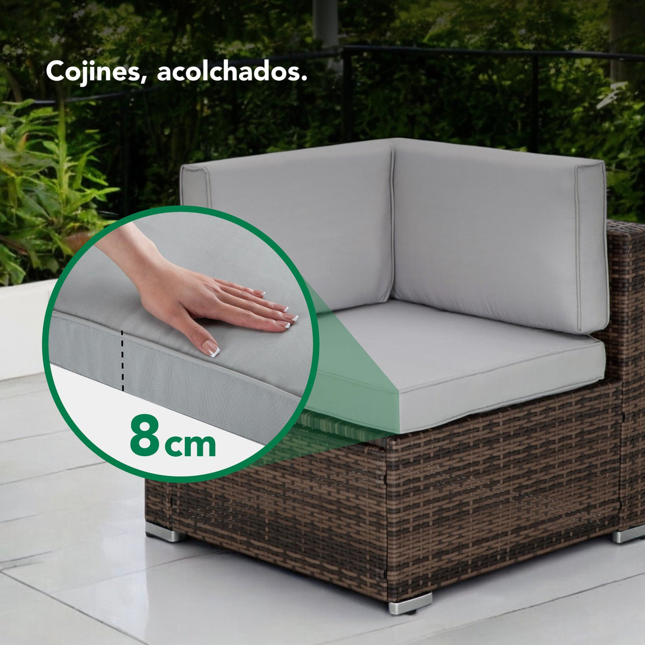 Sala Exterior En L Ratán 4 Piezas Para Jardín Terraza