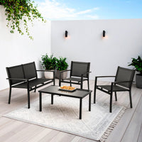 Thumbnail for Sala Exterior para Jardin Textileno Sillas Sillon Mesa 4Pzas
