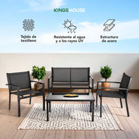 Thumbnail for Sala Exterior para Jardin Textileno Sillas Sillon Mesa 4Pzas