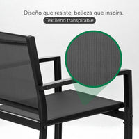Thumbnail for Sala Exterior para Jardin Textileno Sillas Sillon Mesa 4Pzas