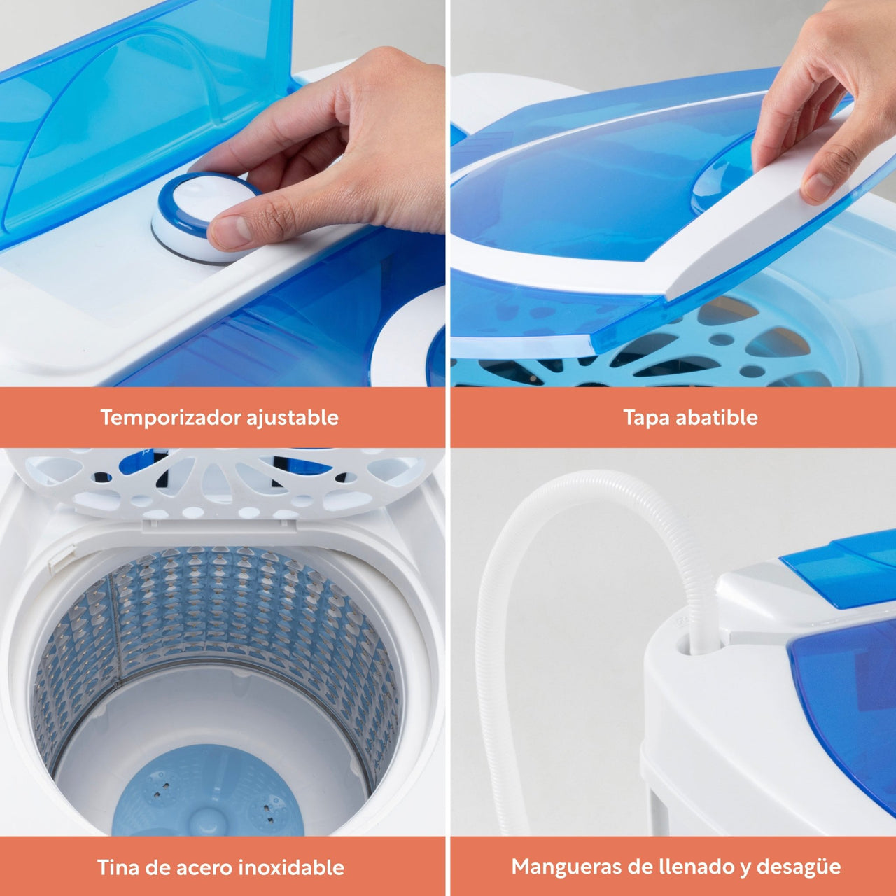 Secadora Centrífuga Eléctrica 6.5 kg Acero Inoxidable