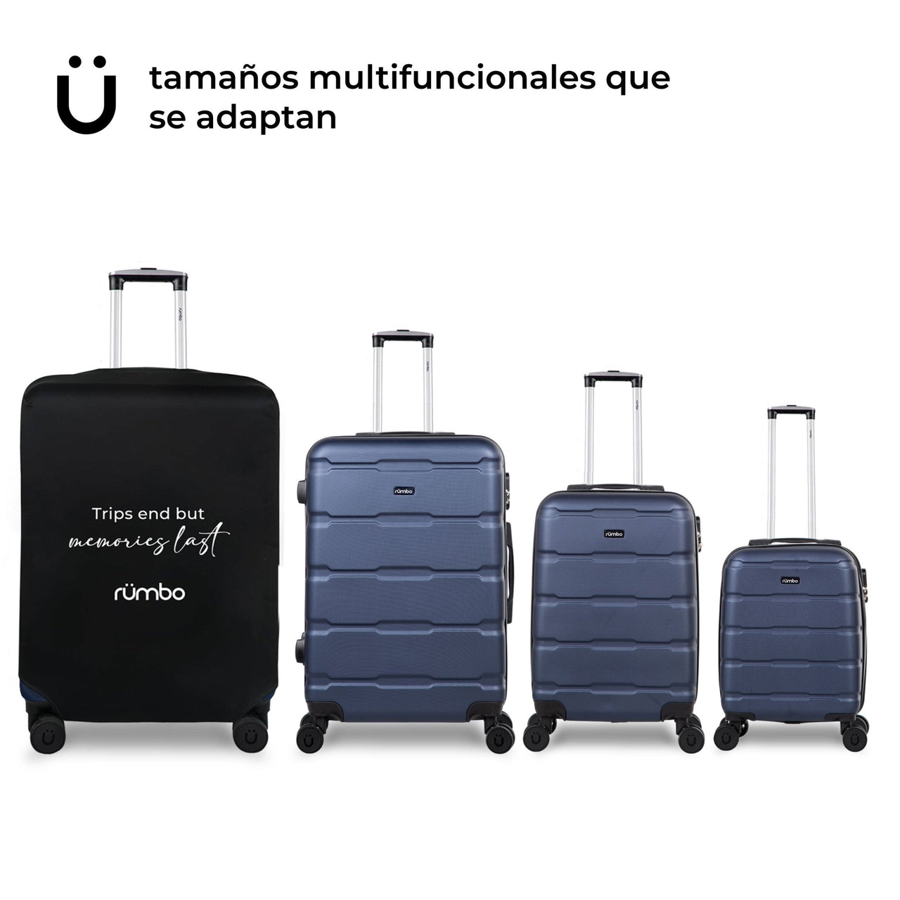 Set de 4 Maletas Rígidas con Ruedas Carry On 10 kg, 20 kg