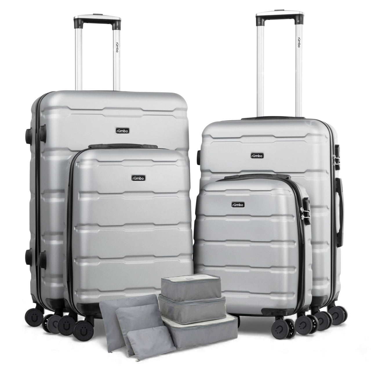 Set de 4 Maletas Rígidas con Ruedas Carry On 10 kg, 20 kg