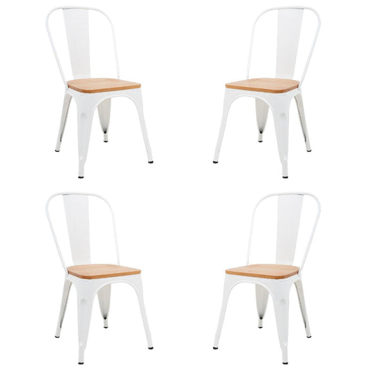 Set De 4 Sillas Tolix Con Asiento De Madera Metalica AceroTOLIXKIT#4 - CLA2BLA