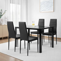 Thumbnail for Set de Comedor Moderno Con 4 Sillas y Mesa de Vidrio