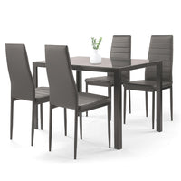 Thumbnail for Set de Comedor Moderno Con 4 Sillas y Mesa de Vidrio