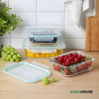 Thumbnail for Set De Contenedores Hermeticos Recipiente De Vidrio 5pzas