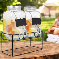 Thumbnail for Set De Dispensadores Bebidas 4 Litros Mason Jar Base Metal