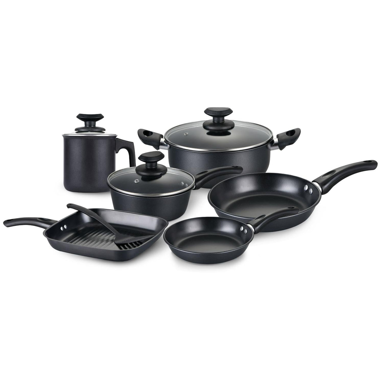 Set de Ollas, Sartenes y Hervidor de Acero de Carbono