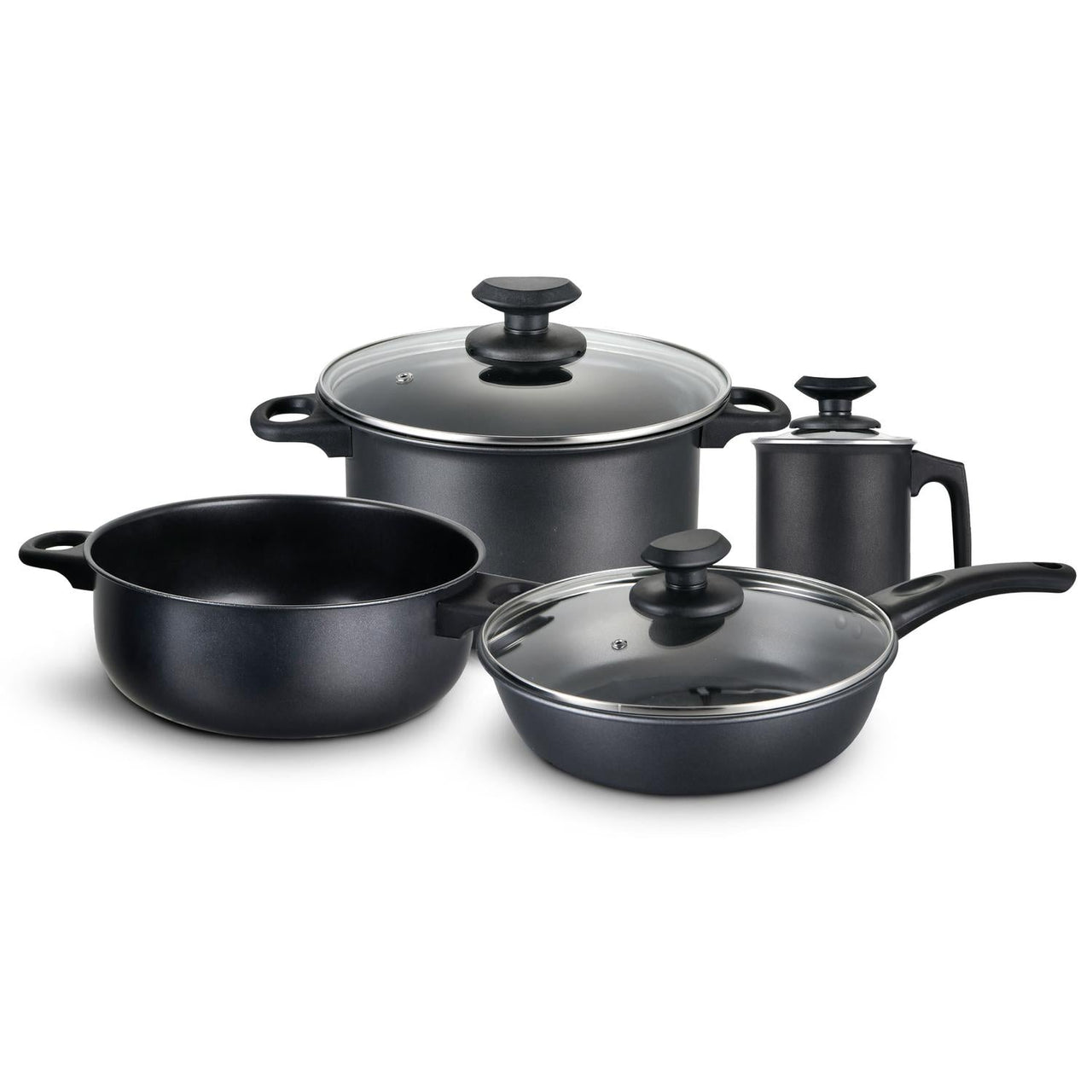 Set de Ollas, Sartenes y Hervidor de Acero de Carbono