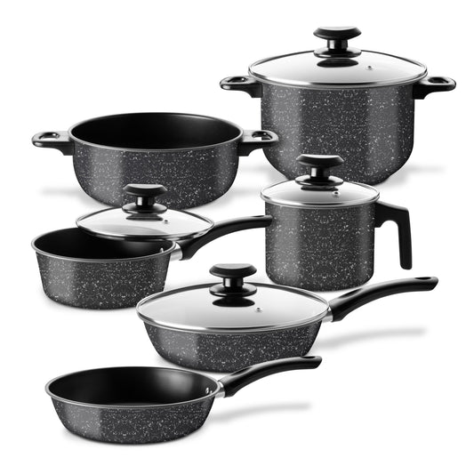 Set de Ollas, Sartenes y Hervidor de Acero de CarbonoCOOKGRA10-MAR