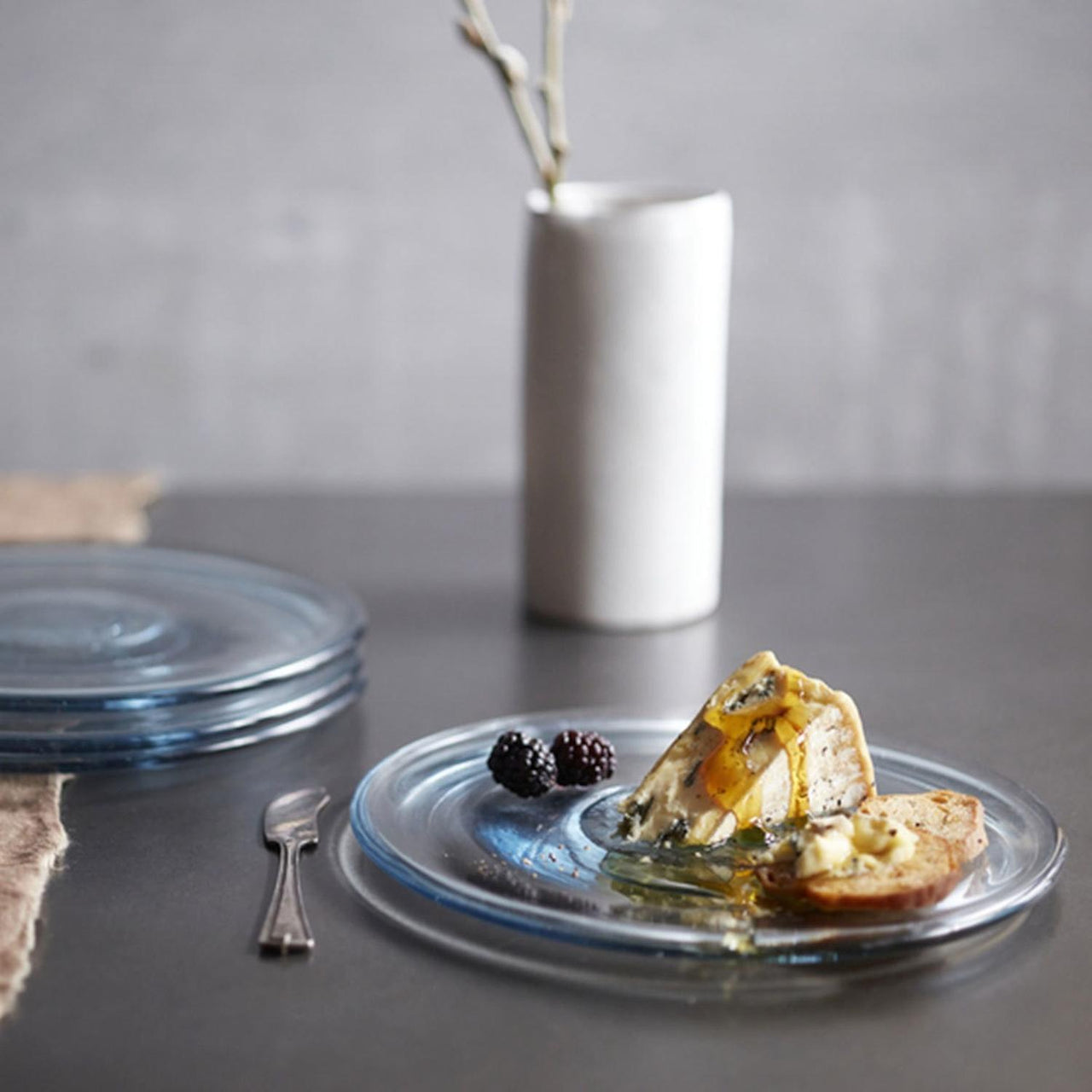 Set Platos Redondos 24cm Vidrio 4 Pzs Cocina Prologue Libbey