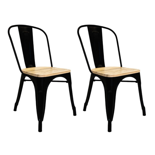 Set Silla Tolix Metal Asiento Madera 2 Pzas Vintage ExteriorTOLIXKIT#2 - CLA2NEM