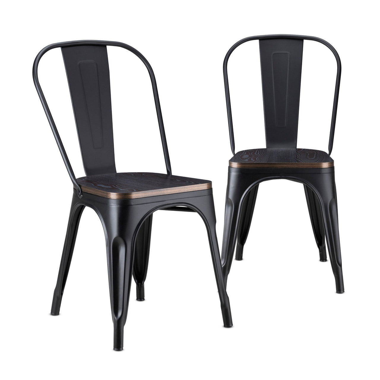Sillas Tolix 2 Piezas Metal y Madera Comedor Restaurante