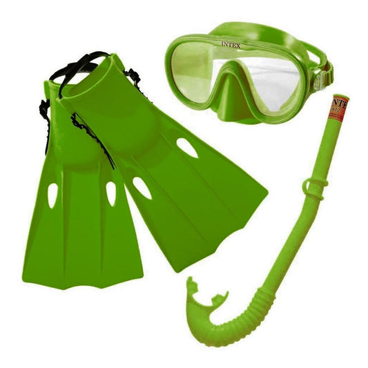 Set Snorkel Tubo Mascara Aletas Buceo Piscina Alberca Intex55655 - INTEX