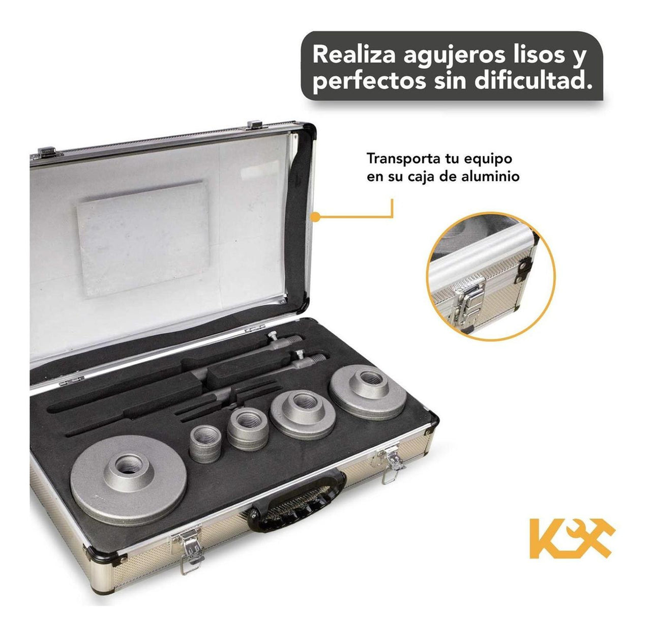 Sierra Copa SDS de Carburo Para Concreto Juego 9 Pcs 10-100 mm Kingsman
