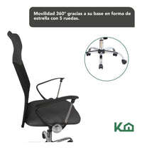 Thumbnail for Silla De Oficina Ejecutiva Ergonomica Piel Sintetica Mesch