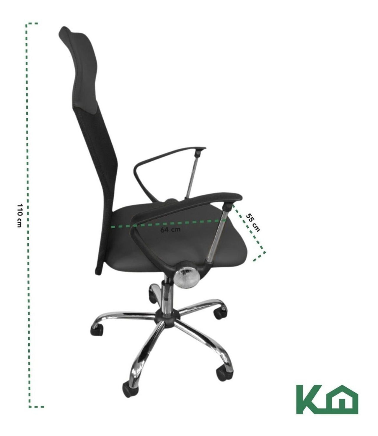 Silla De Oficina Ejecutiva Ergonomica Piel Sintetica Mesch