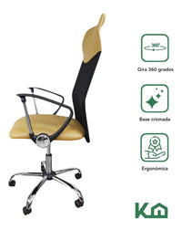 Thumbnail for Silla De Oficina Ejecutiva Ergonomica Piel Sintetica Mesch