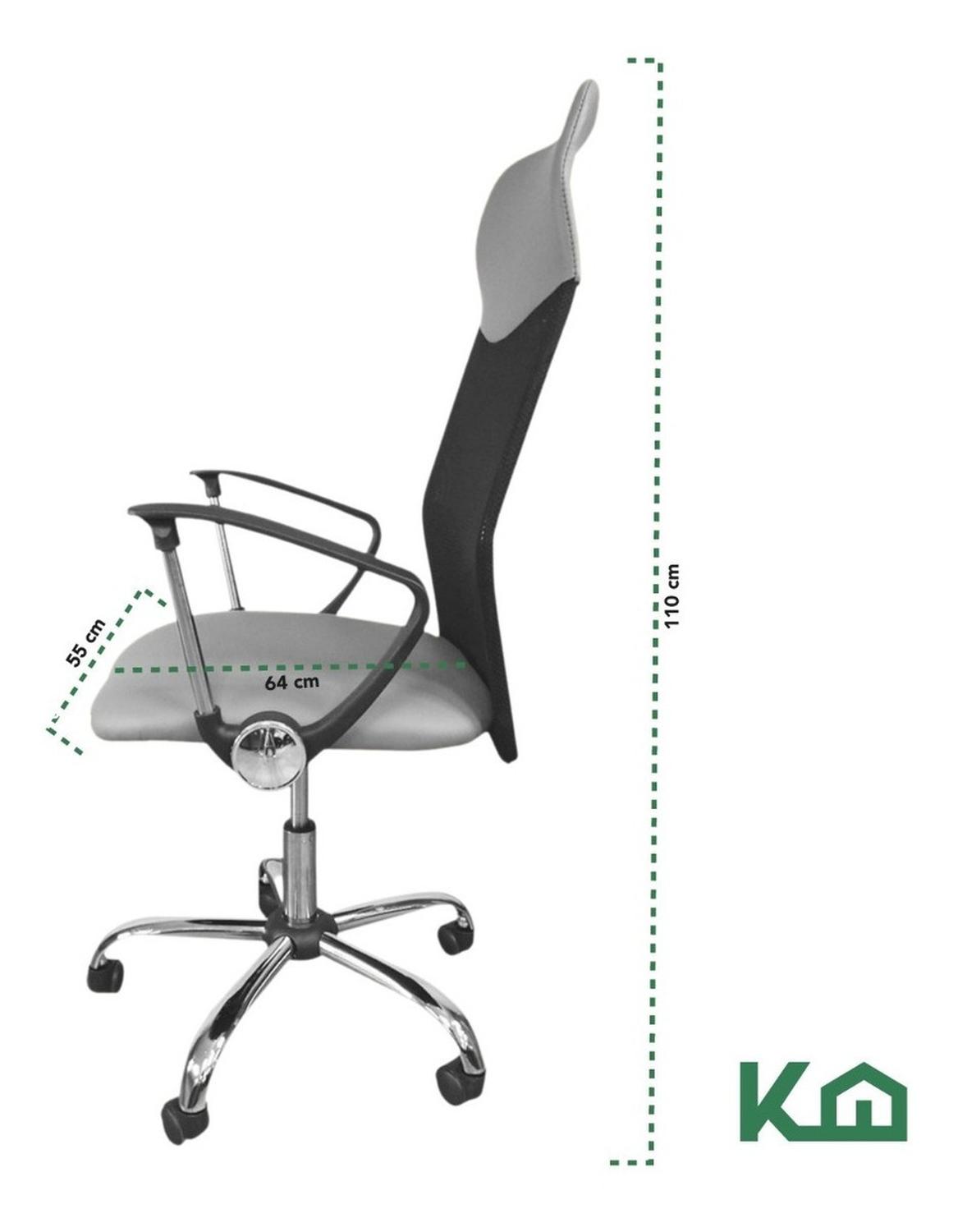 Silla De Oficina Ejecutiva Ergonomica Piel Sintetica Mesch