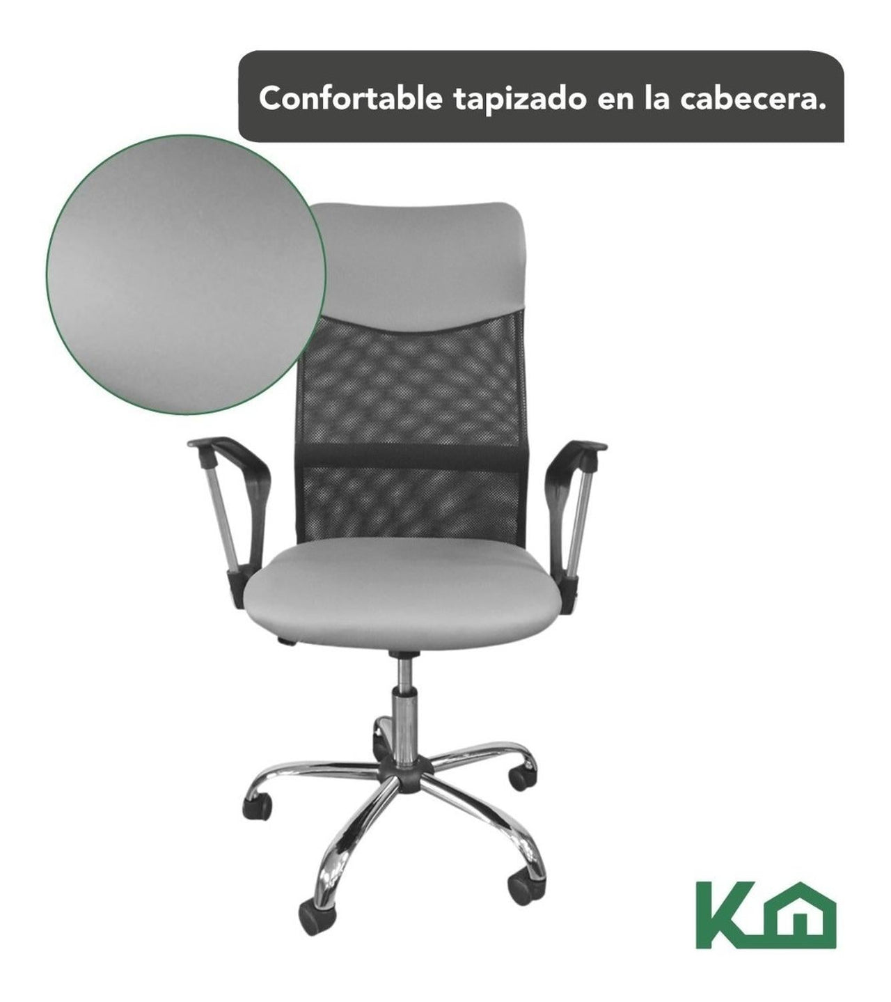 Silla De Oficina Ejecutiva Ergonomica Piel Sintetica Mesch
