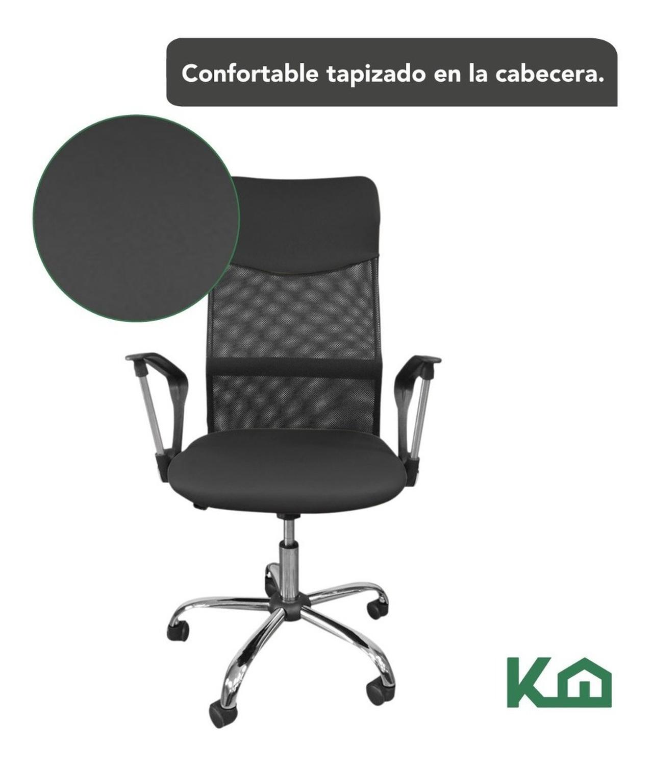 Silla De Oficina Ejecutiva Ergonomica Piel Sintetica Mesch