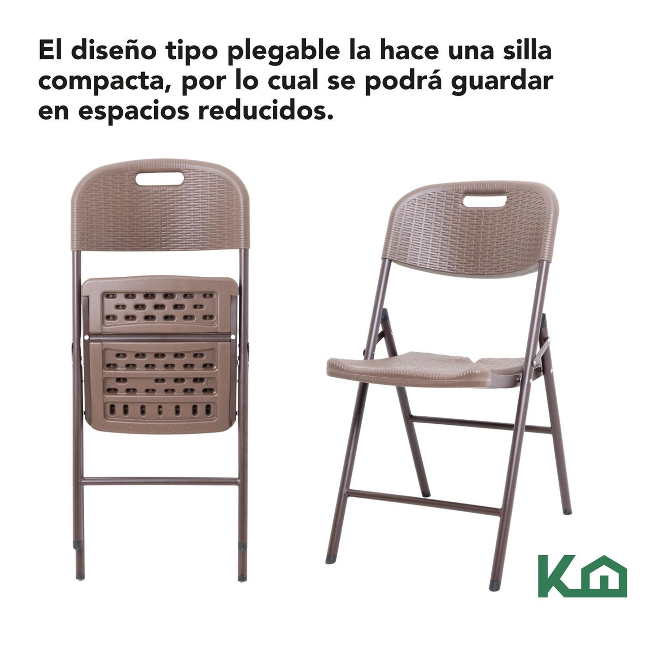 Silla Plegable Plastico Ratan Fiesta Evento Jardin Hogar