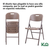 Thumbnail for Silla Plegable Plastico Ratan Fiesta Evento Jardin Hogar