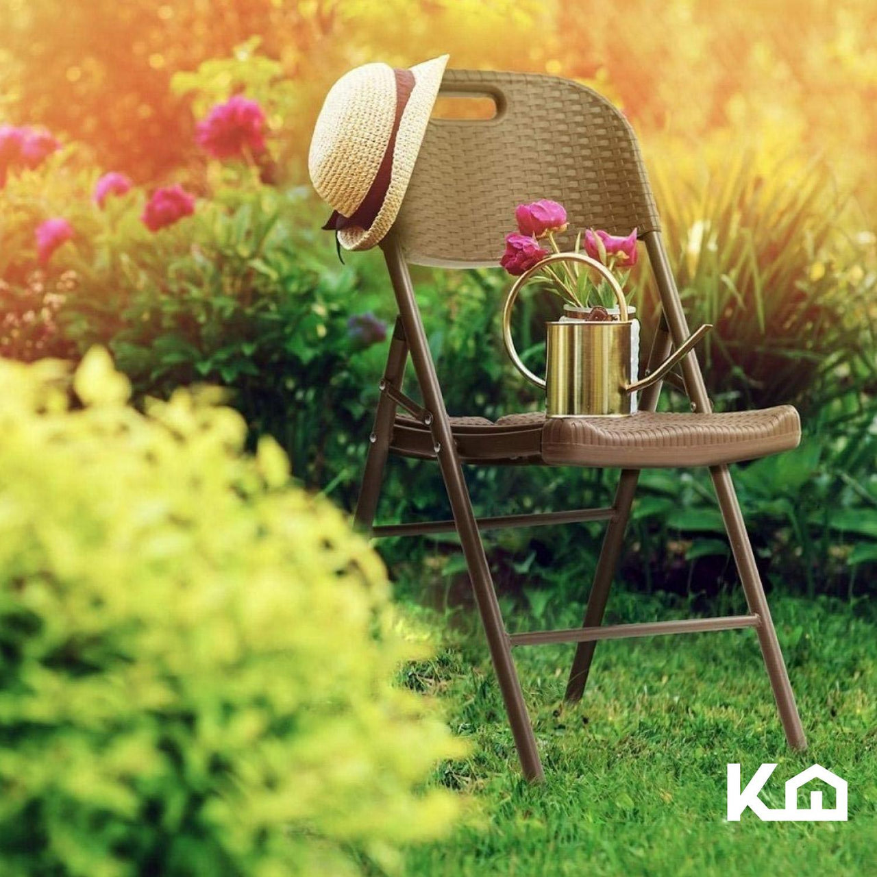 Silla Plegable Plastico Ratan Fiesta Evento Jardin Hogar