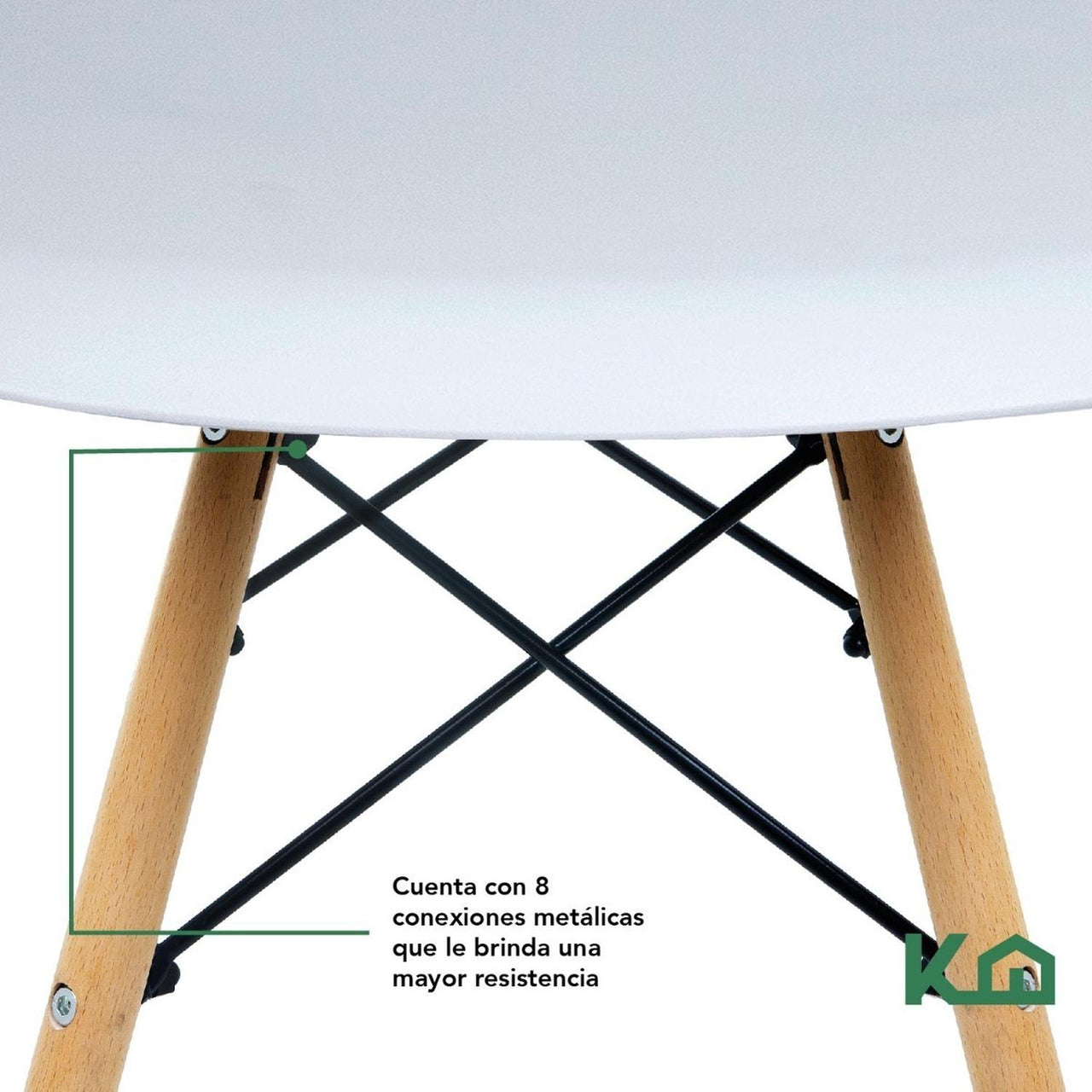 Silla Tipo Eames Tulip Madera Moderna Comedor Restaurante