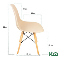 Thumbnail for Silla Tipo Eames Tulip Madera Moderna Comedor Restaurante