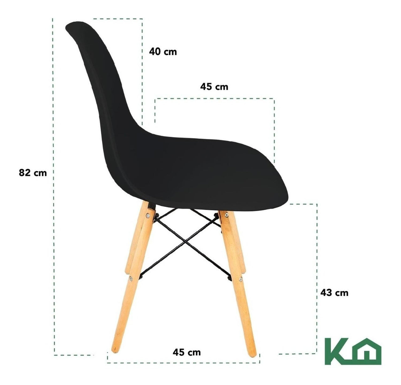Silla Tipo Eames Tulip Madera Moderna Comedor Restaurante