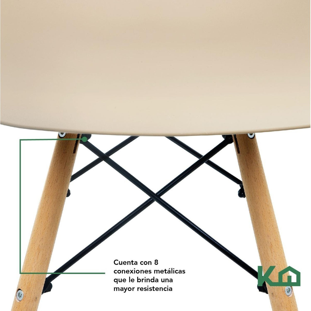 Silla Tipo Eames Tulip Madera Moderna Comedor Restaurante