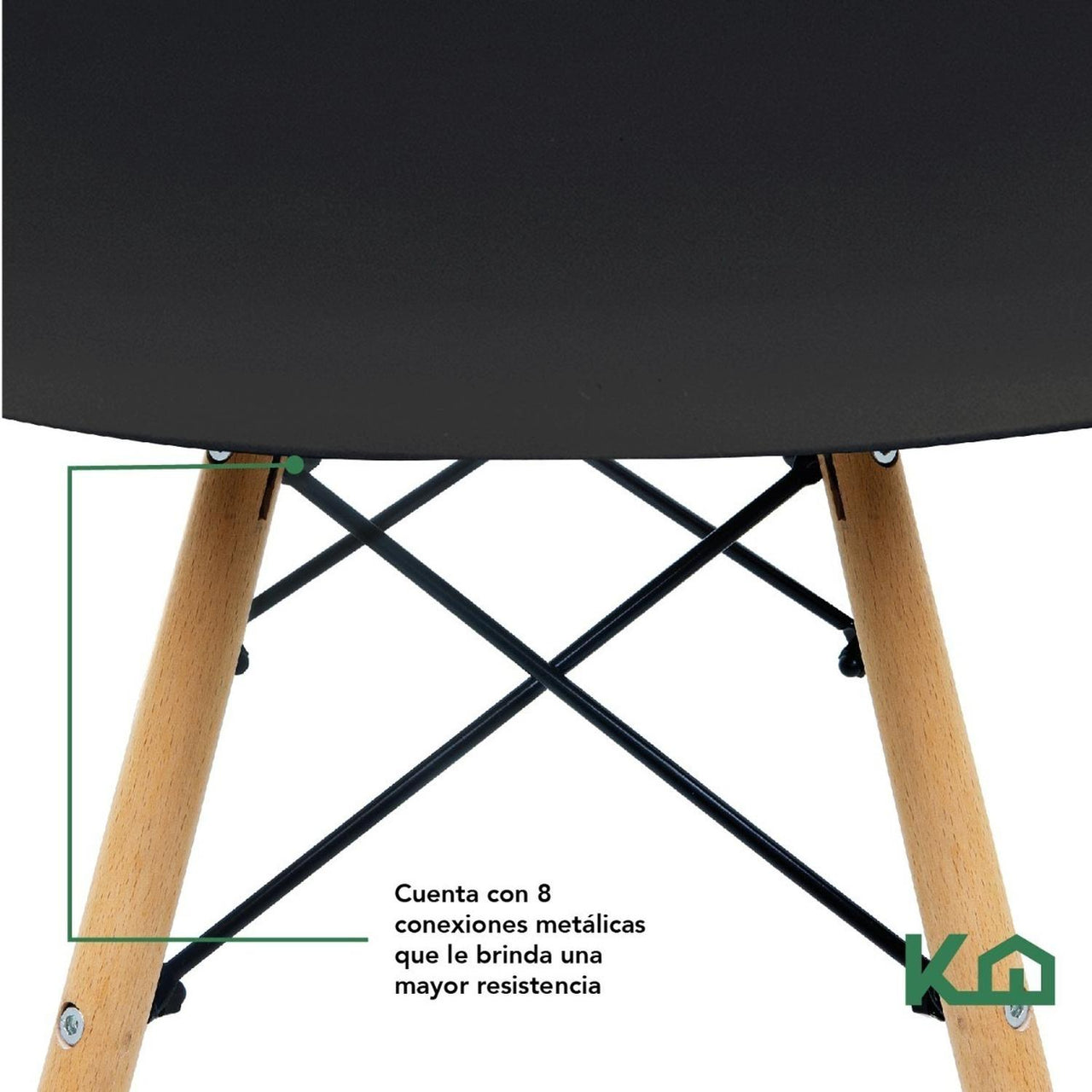 Silla Tipo Eames Tulip Madera Moderna Comedor Restaurante