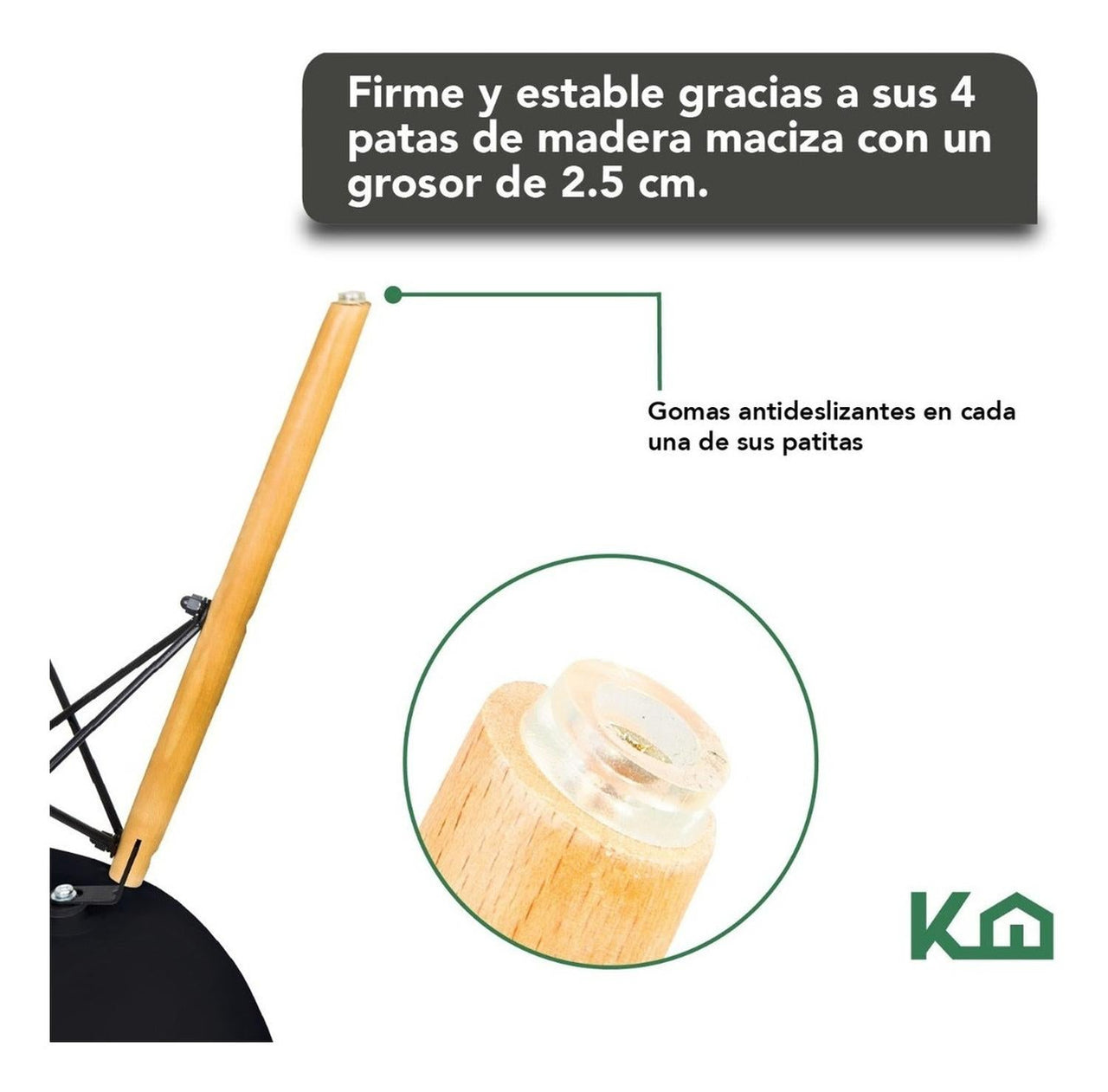 Silla Tipo Eames Tulip Madera Moderna Comedor Restaurante