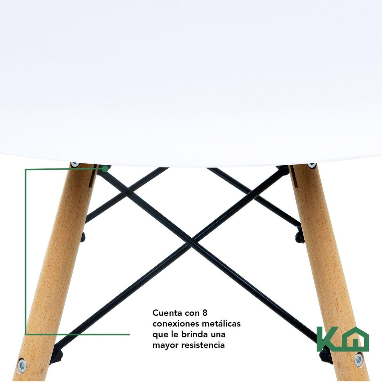 Silla Tipo Eames Tulip Madera Moderna Comedor Restaurante