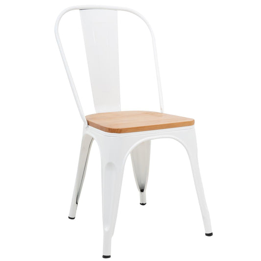 Silla Tolix Metal Asiento Madera Vintage Restaurante ModernaTOLIX - CLASSIC2 - BLA