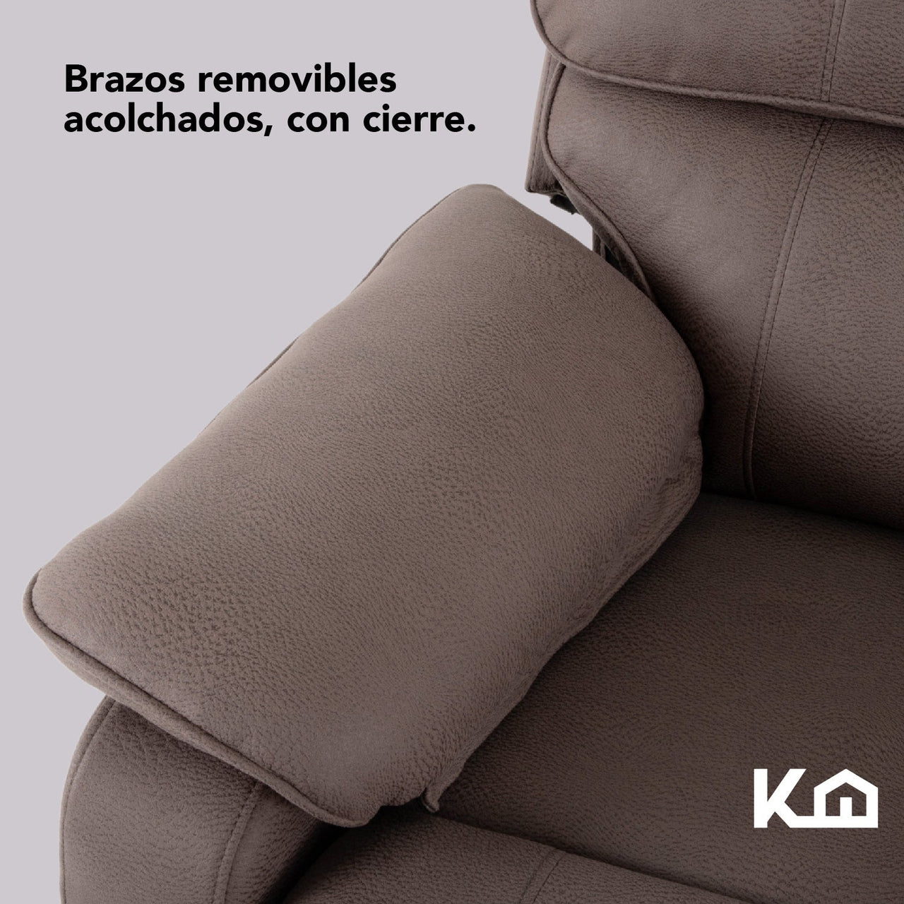 Sillón Reclinable De Tela Reposet Manual Individual