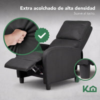 Thumbnail for Sillon Reclinable Reposet Sofa Individual Tela Moderno Sala