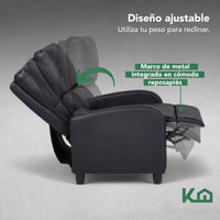 Thumbnail for Sillon Reclinable Reposet Sofa Individual Tela Moderno Sala