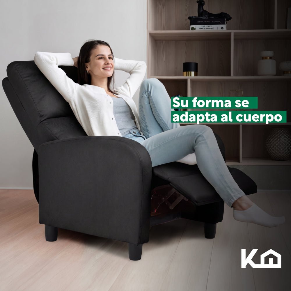Sillon Reclinable Reposet Sofa Individual Tela Moderno Sala