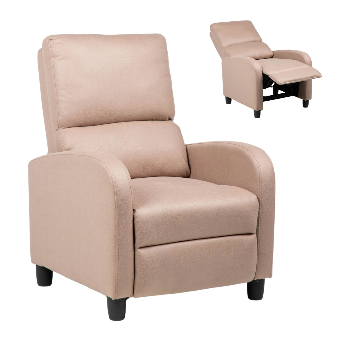 Sillon Reclinable Reposet Sofa Individual Tela Moderno Sala