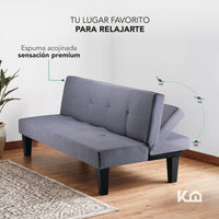 Thumbnail for Sofá Cama Individual Reclinable Plegable de 3 Plazas
