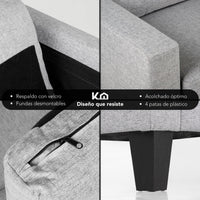 Thumbnail for Sofá Sala Esquinera Izquierda Sillón Reversible Madera