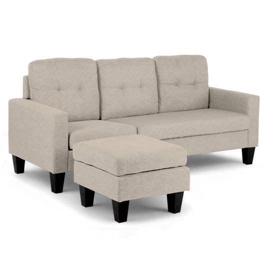 Sofá Sala Esquinera Izquierda Sillón Reversible MaderaSOFA-REVE3P-GRI