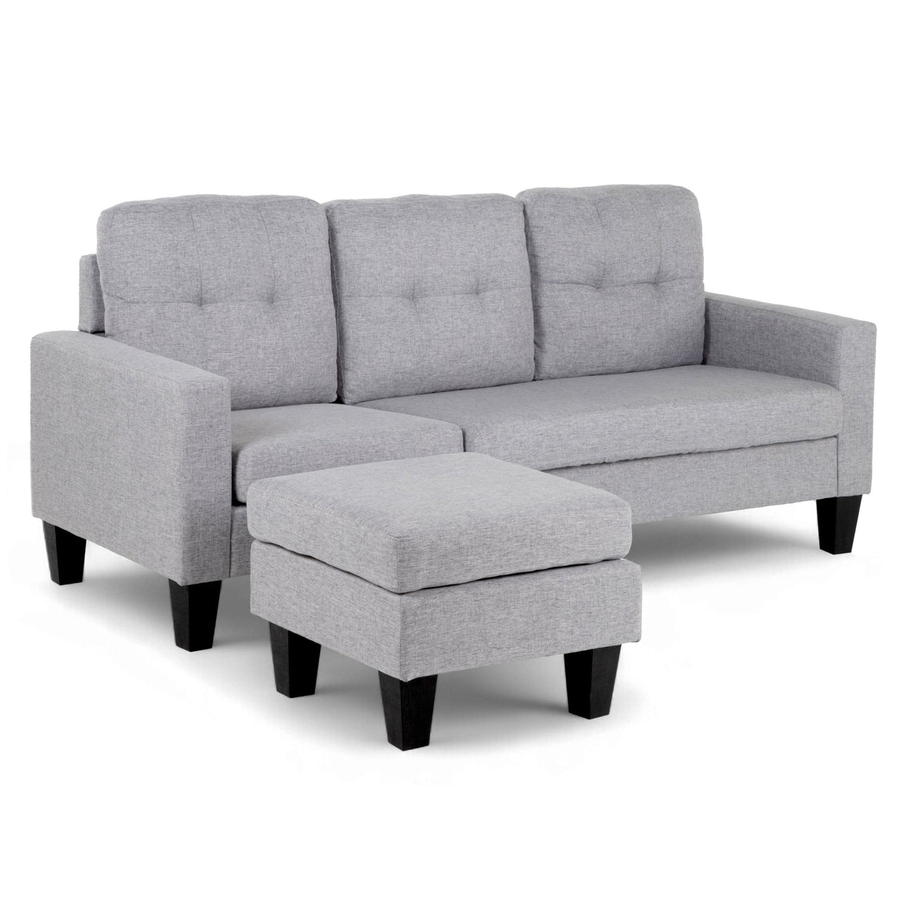 Sofá Sala Esquinera Izquierda Sillón Reversible Madera