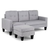 Thumbnail for Sofá Sala Esquinera Izquierda Sillón Reversible Madera