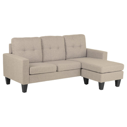 Sofá Sala Esquinera Izquierda Sillón Reversible MaderaSOFA - REVE3P - BEI
