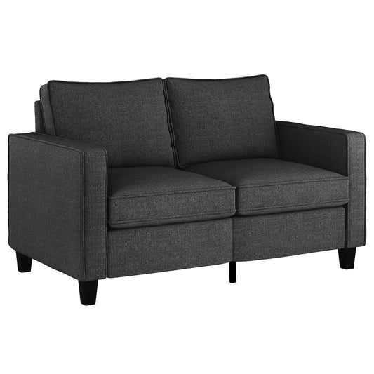 Sofá Sillón Loveseat 2 Plazas Sala Moderna Madera + CojinesSOB - GALA2 - GRI